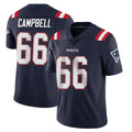 NE.Patriots #66 Will Campbell Player Navy Vapor Untouchable Home Game Jdoa Stitched Jerseys