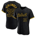 D.Tigers #35 Justin Verlander Player Black Snake Skin City Limited Elite Home Jdoa Stitched Jerseys
