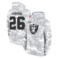 LV.Raiders #26 Darien Porter Player Arctic Camo Salute to Service Hoodies Limited Game Stitched Jerseys
