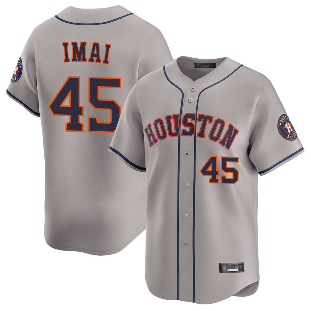 H.Astros #45 Tatsuya Imai Player Gray Home Limited Jdoa Stitched Jerseys