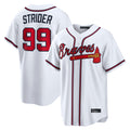 A.Braves #99 Spencer Strider Player White Home Game Jdoa Stitched Jerseys