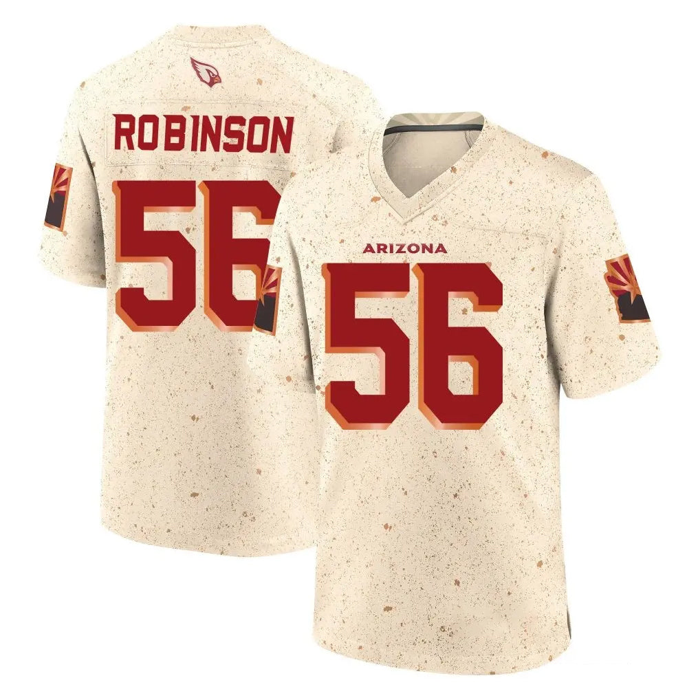 A.Cardinals #56 Darius Robinson Player Cream Rivalries Collection Game Jdoa Stitched Jerseys