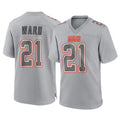 C.Browns #21 Denzel Ward Player Gray Atmosphere Fashion Game Jdoa Stitched Jerseys