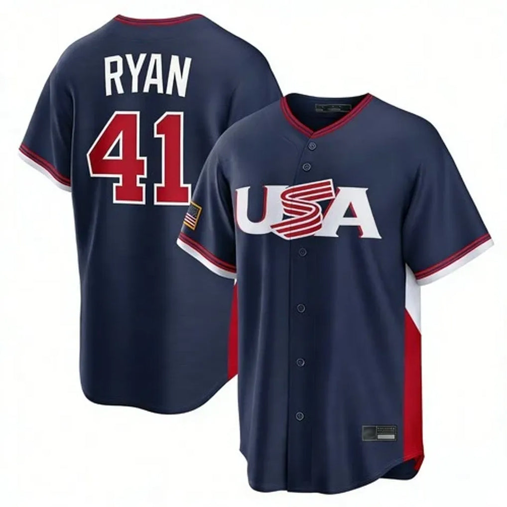 M.Twins #41 Joe Ryan Player Navy USA 2026 World Classic Limited Home Jdoa Stitched Jerseys
