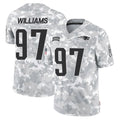NE.Patriots #97 Milton Williams Player Arctic Camo Salute To Service Limited Game Jdoa Stitched Jerseys