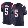 NE.Patriots #5 Dre'Mont Jones Player Navy Limited Vapor F.U.S.E. Home Game Jdoa Stitched Jerseys