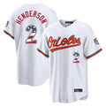 B.Orioles #2 Gunnar Henderson Player White USA 250 Fourth of July Home Game Jdoa Stitched Jerseys