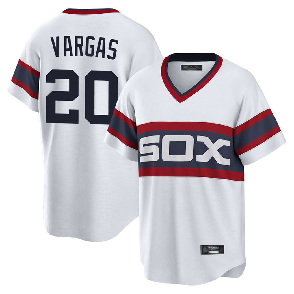 C.White Sox #20 Miguel Vargas Player White T-shirt Home Game Jdoa Stitched Jerseys