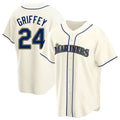 S.Mariners #24 Ken Griffey Jr Player Cream Home Game Jdoa Stitched Jerseys