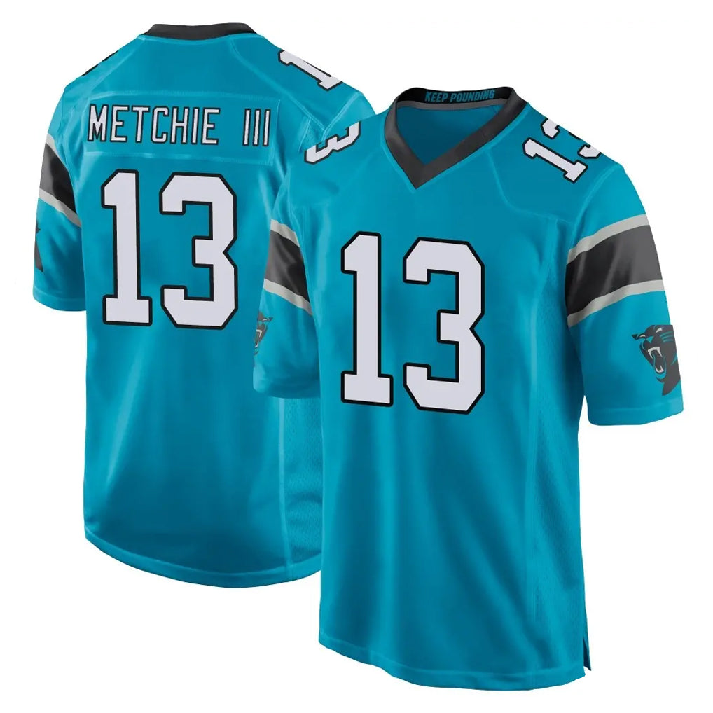 C.Panthers #13 John Metchie III Player Blue Game Jdoa Stitched Jerseys