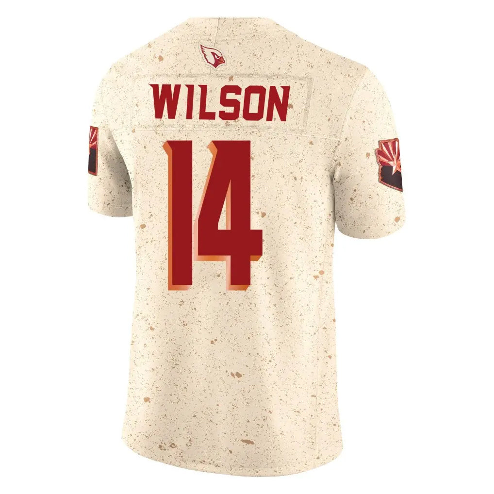 A.Cardinals #14 Michael Wilson Player Cream Rivalries Collection Vapor Limited Home Game Jdoa Stitched Jerseys