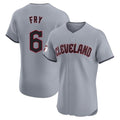 C.Guardians #6 David Fry Player Gray Road Limited Elite Home Jdoa Stitched Jerseys