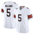 C.Browns #5 Quincy Williams Player White Vapor F.U.S.E. Limited Home Game Jdoa Stitched Jerseys
