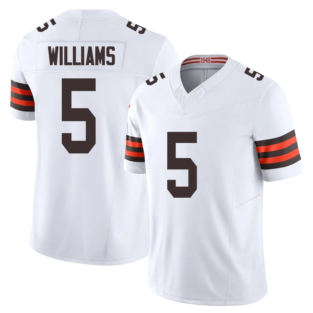 C.Browns #5 Quincy Williams Player White Vapor F.U.S.E. Limited Home Game Jdoa Stitched Jerseys