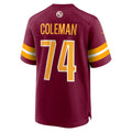 Jdoa W.Commanders #74 Brandon Coleman Burgundy Game Jersey