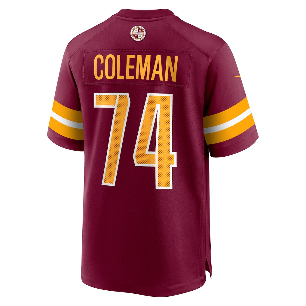 Jdoa W.Commanders #74 Brandon Coleman Burgundy Game Jersey