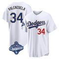 LA.Dodgers #34 Fernando Valenzuela Player Gold White World Series Meet 2026 Collection Stadium Limited Jdoa Stitched Jerseys