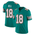 M.Dolphins #18 Chris Bell Player Aqua Limited Alternate Vapor Untouchable Home Game Jdoa Stitched Jerseys