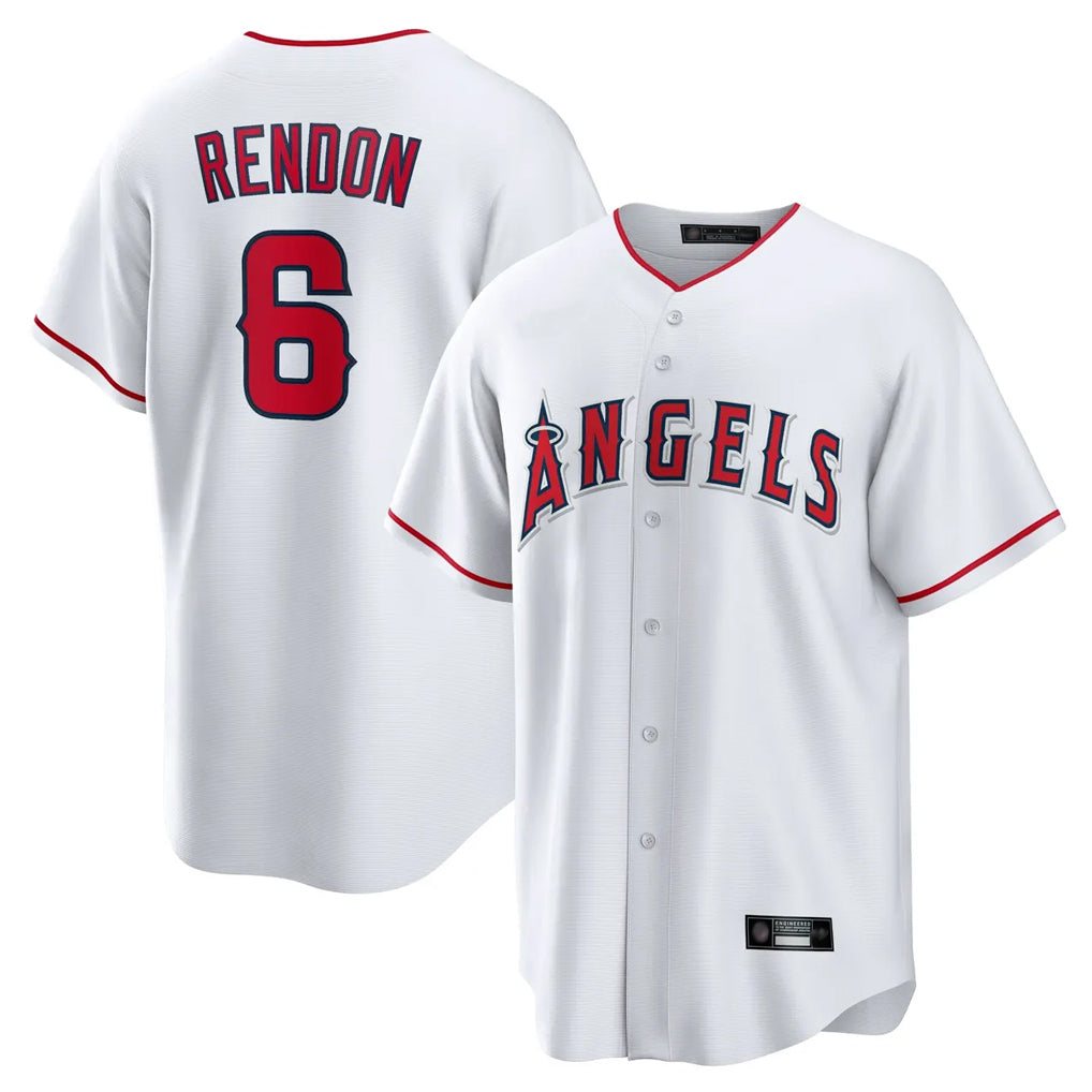 LA.Angels #6 Anthony Rendon Player White Home Game Jdoa Stitched Jerseys