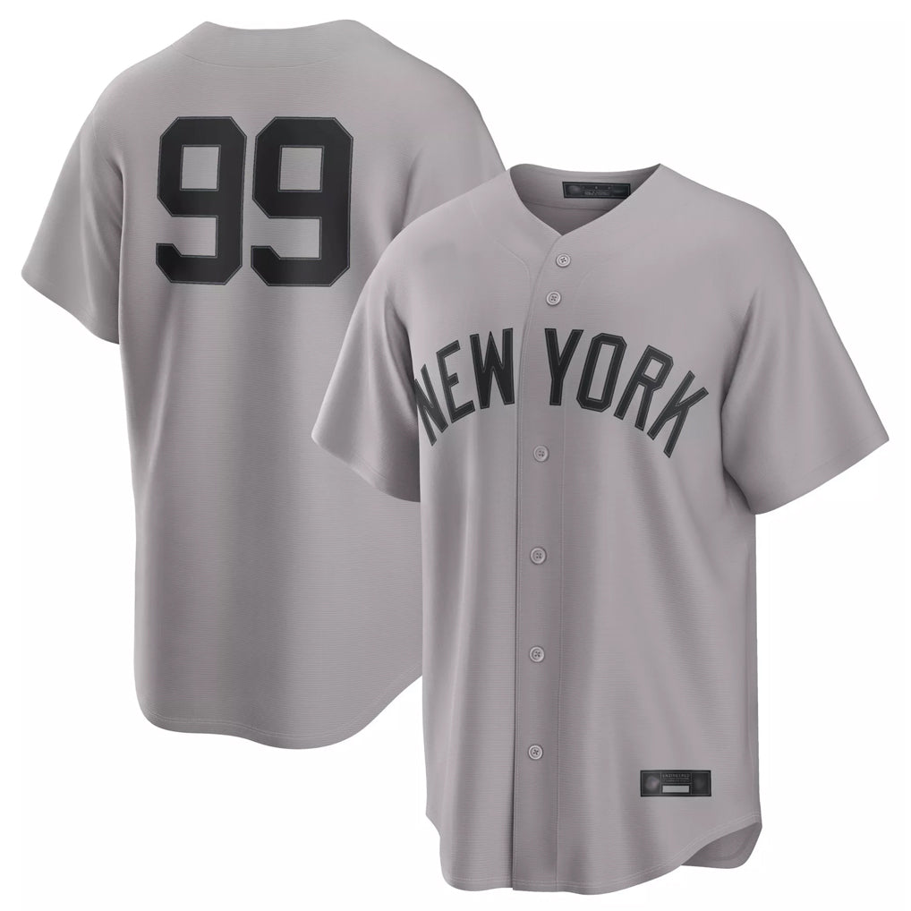 NY.Yankees #99 Aaron Judge Player Gray Game Home Jdoa Stitched Jerseys