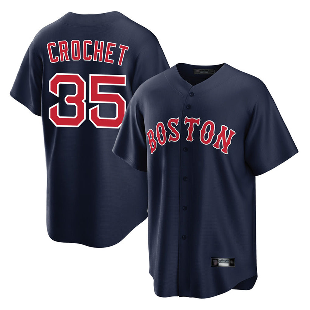 B.Red Sox #35 Garrett Crochet Player Navy Home Game Jdoa Stitched Jerseys