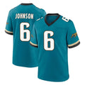J.Jaguars #6 Antonio Johnson Player Teal Prowler Throwback Limited Home Game Jdoa Stitched Jerseys