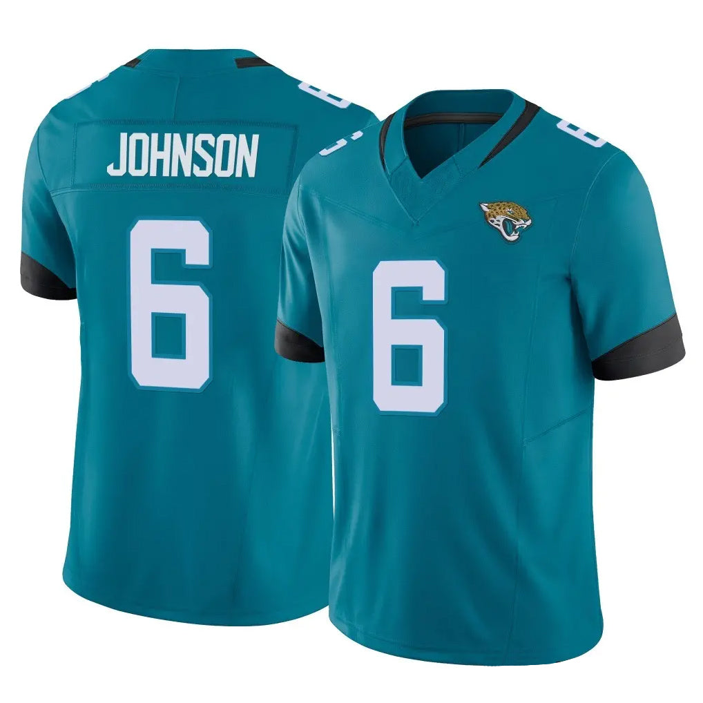 J.Jaguars #6 Antonio Johnson Player Teal Vapor F.U.S.E. Limited Home Game Jdoa Stitched Jerseys