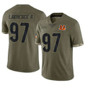 C.Bengals #97 Dexter Lawrence II Player Olive Salute to Service Limited Game Jdoa Stitched Jerseys