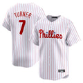 P.Phillies #7 Trea Turner Player White Home Limited Jdoa Stitched Jerseys