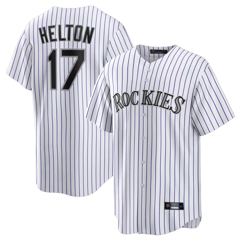 C.Rockies #17 Todd Helton Player White Game Home Jdoa Stitched Jerseys