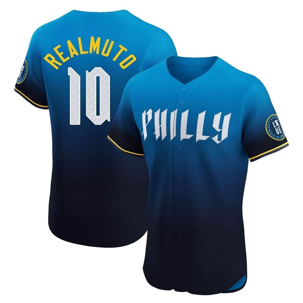P.Phillies #10 J.T. Realmuto Player Blue City Connect Home Limited Elite Jdoa Stitched Jerseys