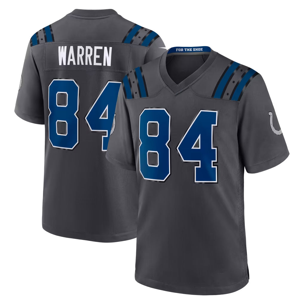 IN.Colts #84 Tyler Warren Player Anthracite 2026 Rivalries Collection Home Game Hdoa Stitched Jerseys