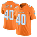 M.Dolphins #40 Willie Gay Jr. Player Orange Limited Home Game Jdoa Stitched Jerseys