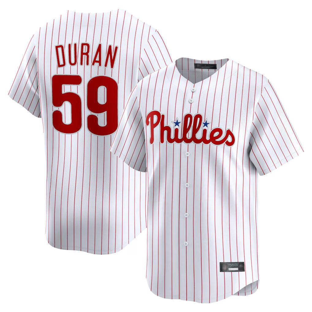 P.Phillies #59 Jhoan Duran Player White Home Limited Jdoa Stitched Jerseys