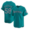 S.Mariners #58 Luis Castillo Player Teal Home Limited Jdoa Stitched Jerseys