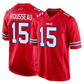 B.Bills #15 Greg Rousseau Player Red Home Game Jdoa Stitched Jerseys