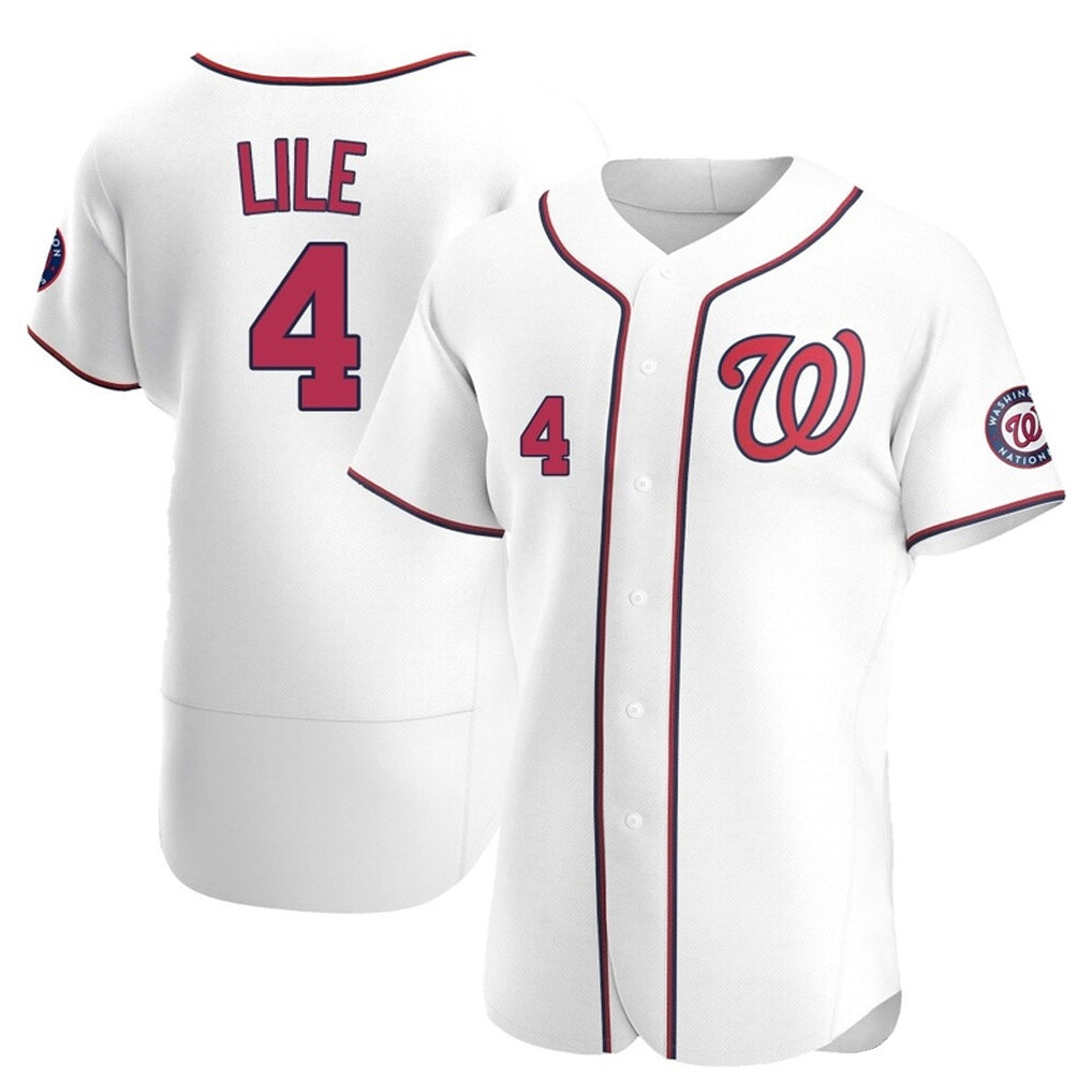 W.Nationals #4 Daylen Lile Player White Alternate Elite Jdoa Stitched Jerseys