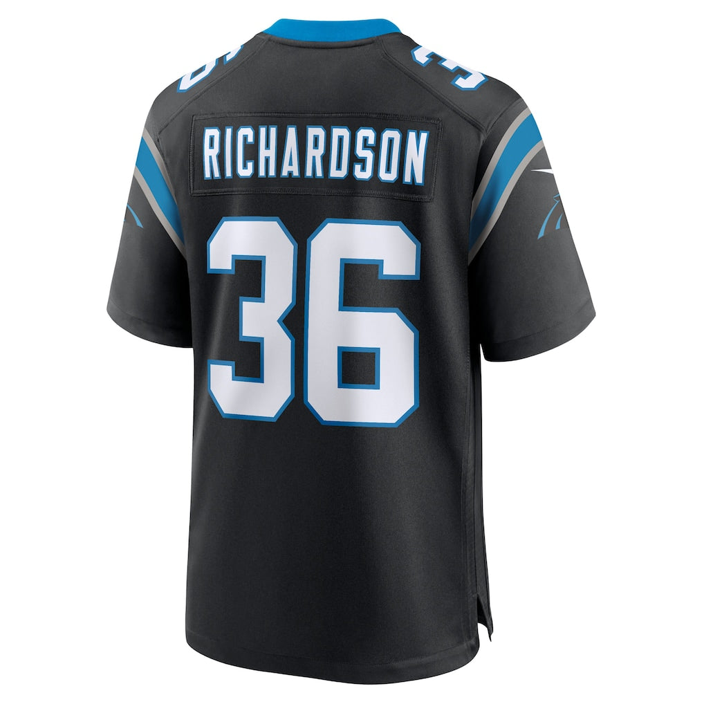 Jdoa C.Panthers #36 Demani Richardson Black Team Game Jersey