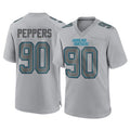C.Panthers #90 Julius Peppers Player Gray Atmosphere Fashion Game Jdoa Stitched Jerseys