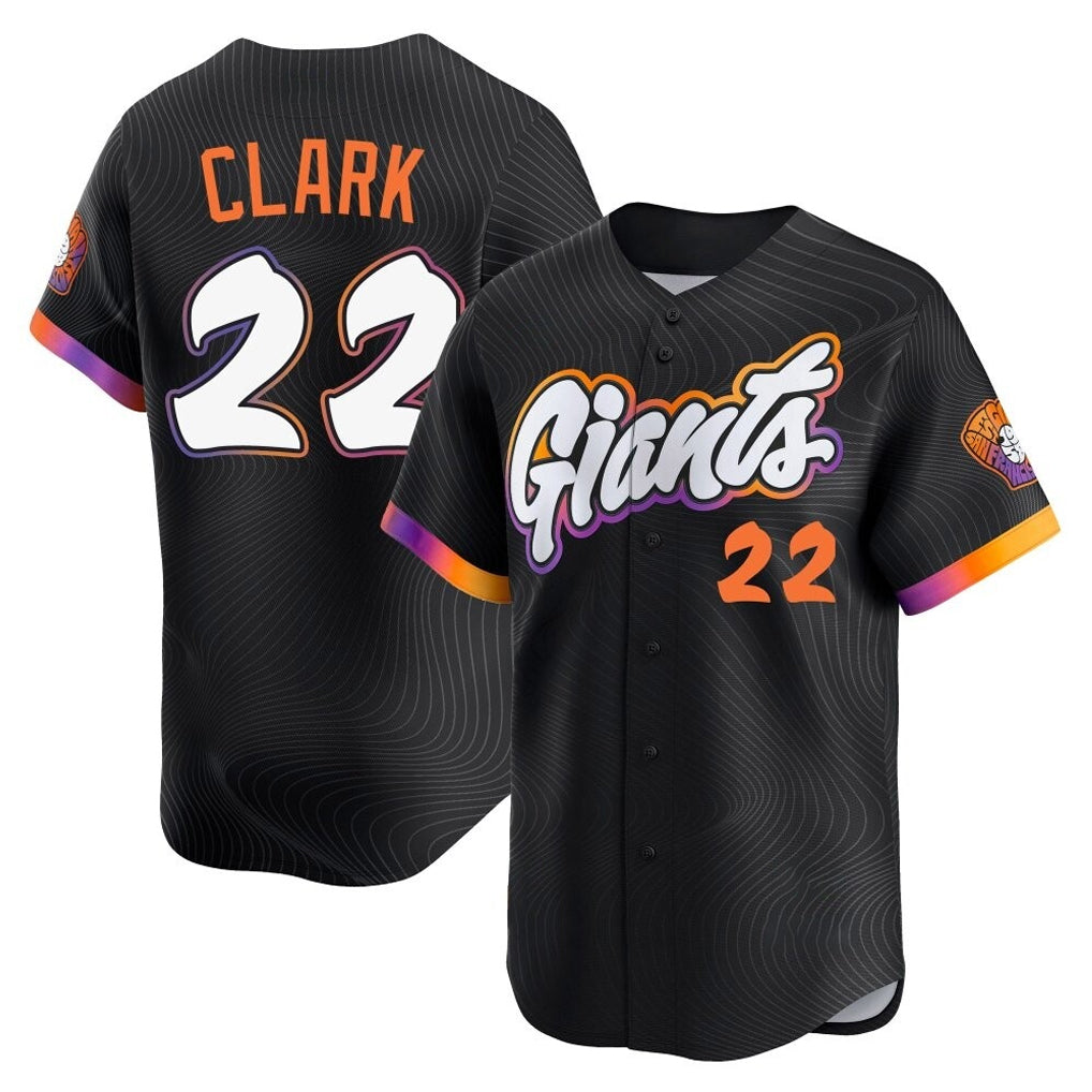 SF.Giants #22 Will Clark Player Black 2025 City Connect Home Limited Jdoa Stitched Jerseys