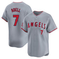 LA.Angels #7 Jo Adell Player Gray Home Limited Jdoa Stitched Jerseys