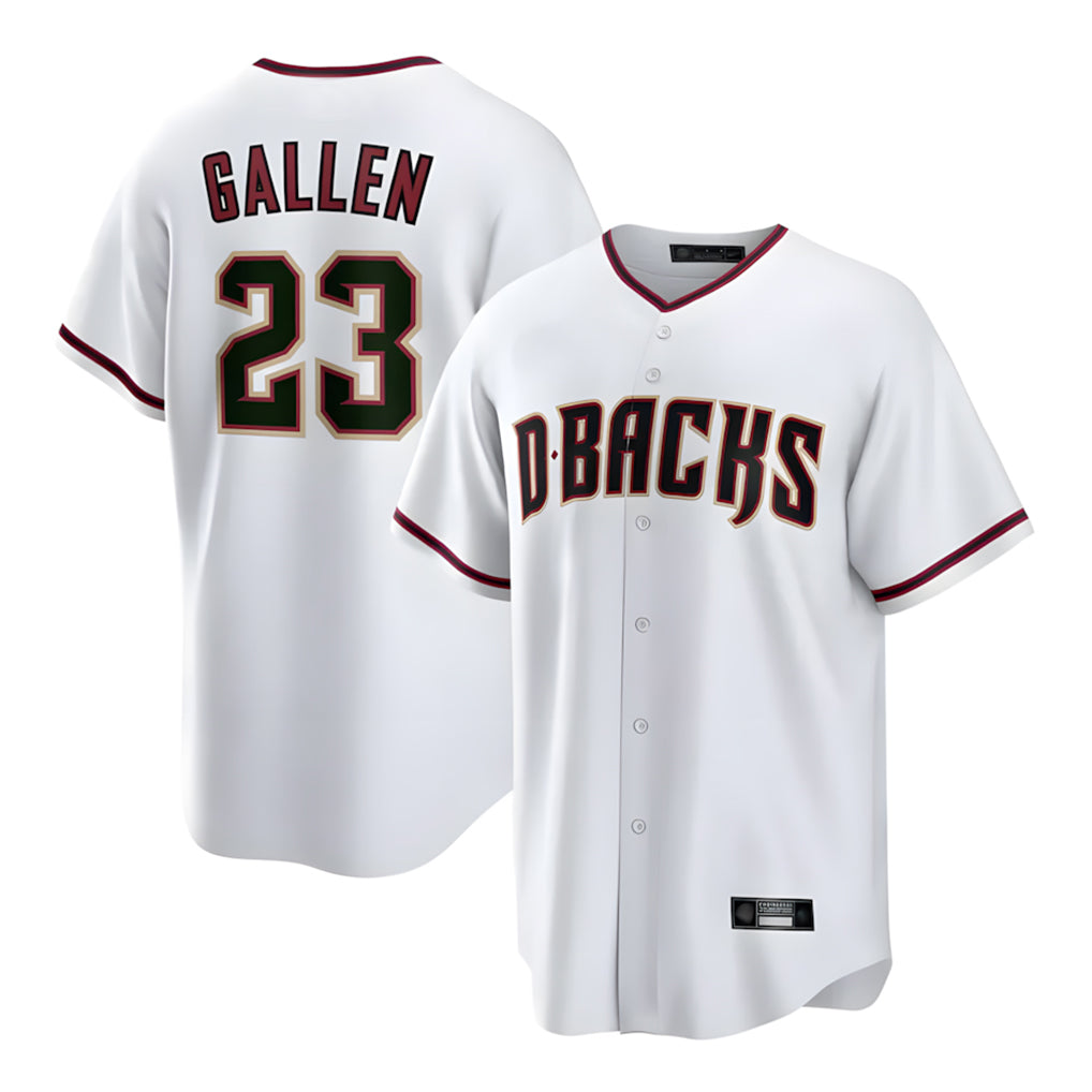 A.Diamondbacks #23 Zac Gallen Player White Home Game Jdoa Stitched Jerseys