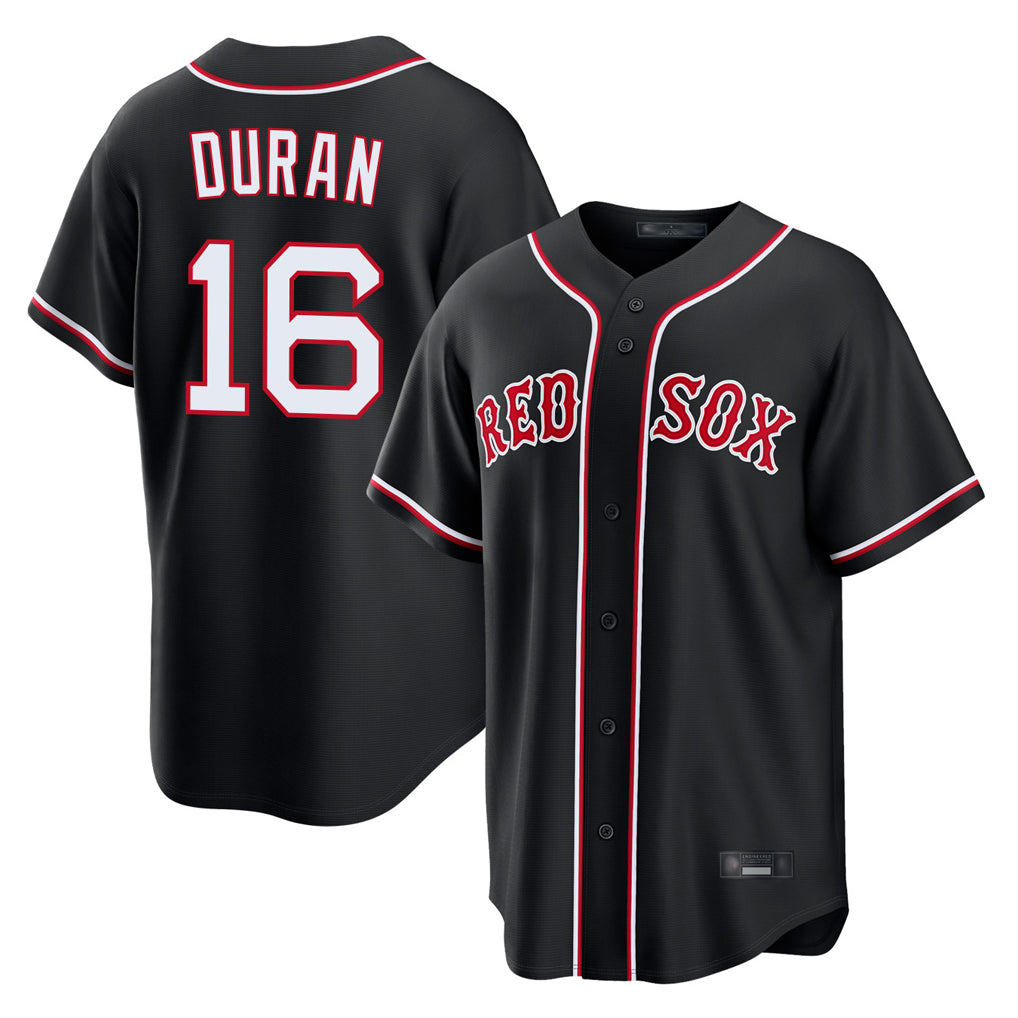 B.Red Sox #16 Jarren Duran Player Black Out Home Game Jdoa Stitched Jerseys