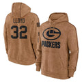 GB.Packers #32 MarShawn Lloyd Player Brown Salute to Service Hoodies Limited Game Jdoa Stitched Jerseys