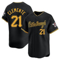 P.Pirates #21 Roberto Clemente Player Black Alt Home Limited Jdoa Stitched Jerseys