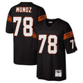 C.Bengals #78 Anthony Munoz Player Black Mitchell & Ness Legacy Replica Jdoa Stitched Jerseys