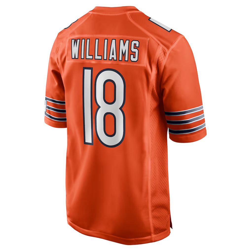 C.Bears #18 Caleb Williams Player Orange Home Game Jdoa Stitched Jerseys