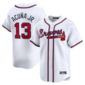 A.Braves #13 Ronald Acuna Jr Player White Limited Home Game Jdoa Stitched Jerseys