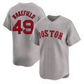 B.Red Sox #49 Tim Wakefield Player Gray Road Limited Home Game Jdoa Stitched Jerseys