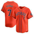 H.Astros #7 Craig Biggio Player Orange Home Limited Jdoa Stitched Jerseys